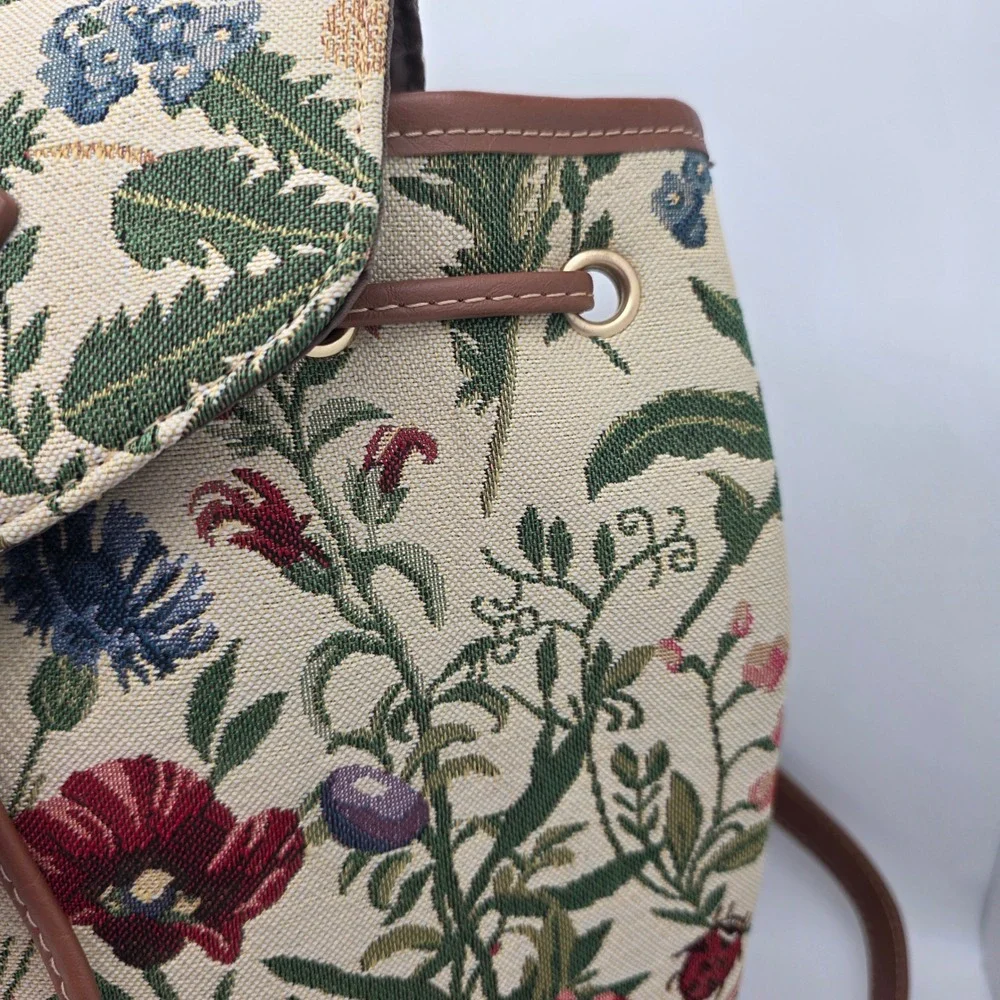 Tapestry Floral Backpack Witchy Moth Cottagecore Fairycore Grandmacore Botanical